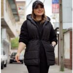 پافر بغل دکمه مموری - مانتو پاتریس رشت