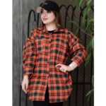 مانتو پاییزه چهارخونه جیب دار - مانتو پاتریس رشت