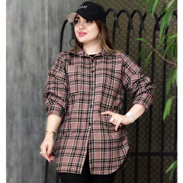 مانتو پاییزه چهارخونه جیب دار - مانتو پاتریس رشت