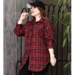 مانتو پاییزه چهارخونه جیب دار - مانتو پاتریس رشت