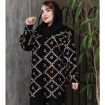 مانتو مخمل کبریتی طلاکوب - مانتو پاتریس رشت