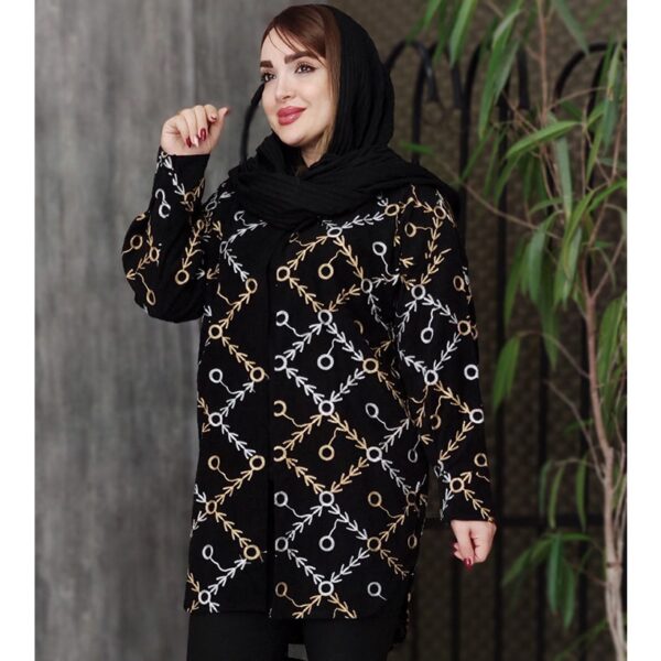 مانتو مخمل کبریتی طلاکوب - مانتو پاتریس رشت