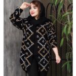 مانتو مخمل کبریتی طلاکوب - مانتو پاتریس رشت