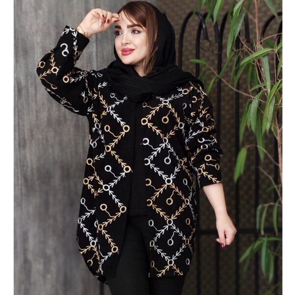 مانتو مخمل کبریتی طلاکوب - مانتو پاتریس رشت