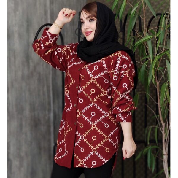 مانتو مخمل کبریتی طلاکوب - مانتو پاتریس رشت