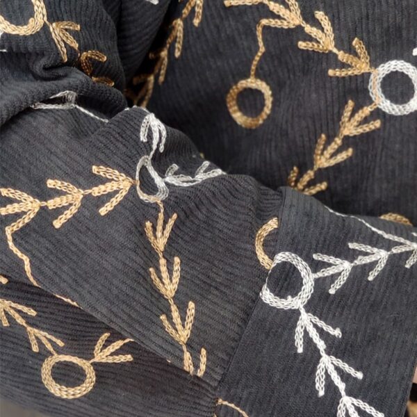 مانتو مخمل کبریتی طلاکوب - مانتو پاتریس رشت