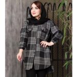 مانتو چهارخونه جیب نما پاییزه - مانتو پاتریس رشت