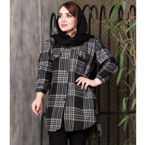 مانتو چهارخونه جیب نما پاییزه - مانتو پاتریس رشت