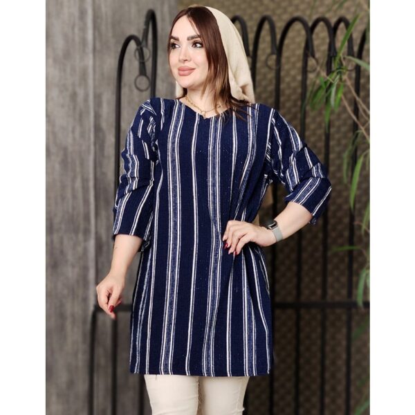 مانتو جلوبسته راه راه اسپیرال - مانتو پاتریس رشت