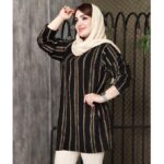 مانتو جلوبسته راه راه اسپیرال - مانتو پاتریس رشت
