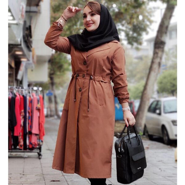 بارانی بلند کمرگت - مانتو پاتریس رشت