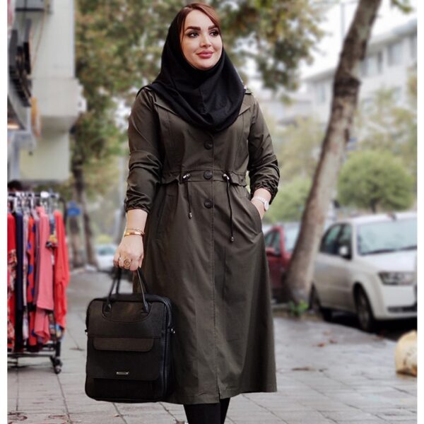 بارانی بلند کمرگت - مانتو پاتریس رشت