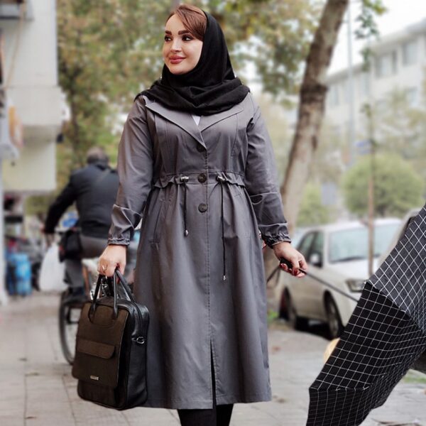 بارانی بلند کمرگت - مانتو پاتریس رشت