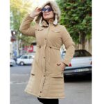 کاپشن بلند سیلیکونی کلاه خز - مانتو پاتریس رشت