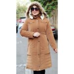 کاپشن بلند سیلیکونی کلاه خز - مانتو پاتریس رشت