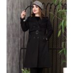 بارانی بلند شنل دار کتان زارا - مانتو پاتریس رشت