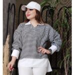 شومیز مانتویی چهارخونه - مانتو پاتریس رشت