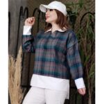 شومیز مانتویی چهارخونه - مانتو پاتریس رشت