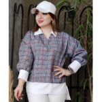 شومیز مانتویی چهارخونه - مانتو پاتریس رشت