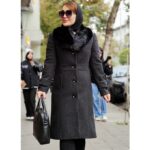 پالتو فوتر یقه خز بلند - مانتو پاتریس رشت