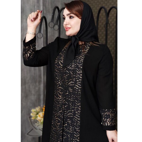 مانتو کرپ حریر طلاکوب - مانتو پاتریس رشت