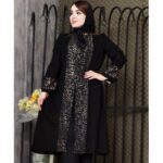 مانتو کرپ حریر طلاکوب - مانتو پاتریس رشت