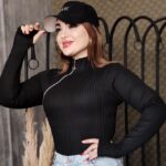 بادی مشکی زیپ اریب - مانتو پاتریس رشت