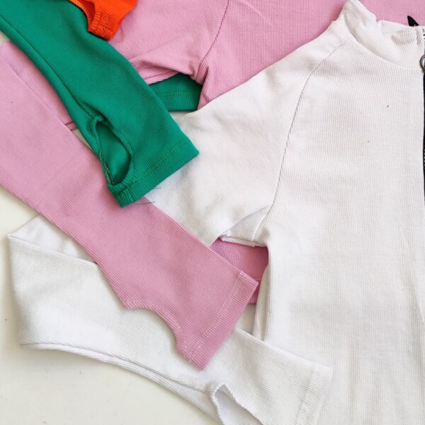 بلوز کراپ فانریپ زیپی خرگوش - مانتو پاتریس رشت