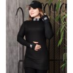 زیر سارافونی فینگردار مشکی - مانتو پاتریس رشت