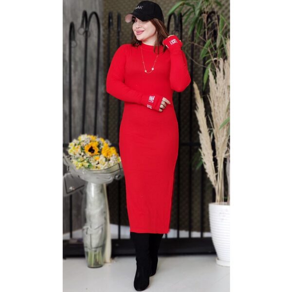 پیراهن ماکسی رنگی فینگردار - مانتو پاتریس رشت