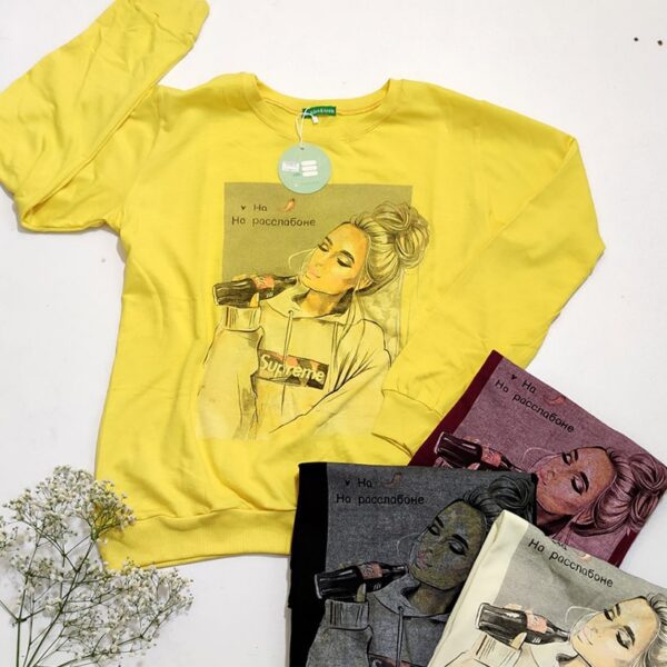 بلوز آستین بلند چاپ دختر - مانتو پاتریس رشت