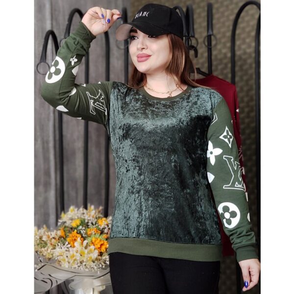 بلوز آستین بلند مخمل ال وی