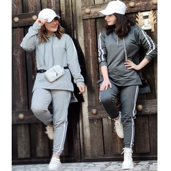 ست هودی شلوار نواری - مانتو پاتریس رشت