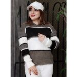 هودی بافت راه راه کوتاه - مانتو پاتریس رشت