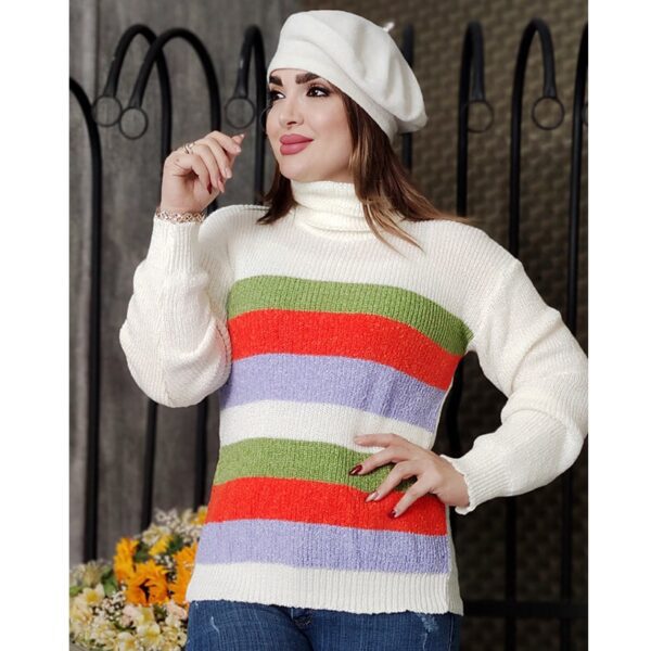 بلوز بافت یقه اسکی نخ ابریشمی