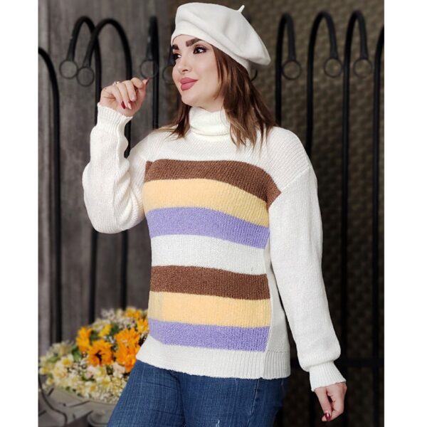 بلوز بافت یقه اسکی نخ ابریشمی