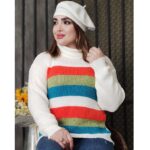 بلوز بافت یقه اسکی نخ ابریشمی