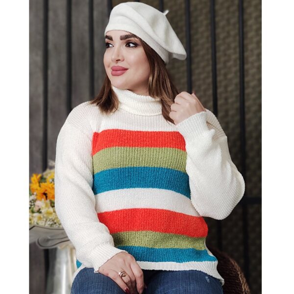 بلوز بافت یقه اسکی نخ ابریشمی