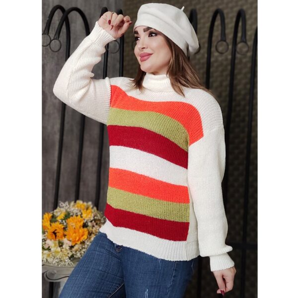 بلوز بافت یقه اسکی نخ ابریشمی