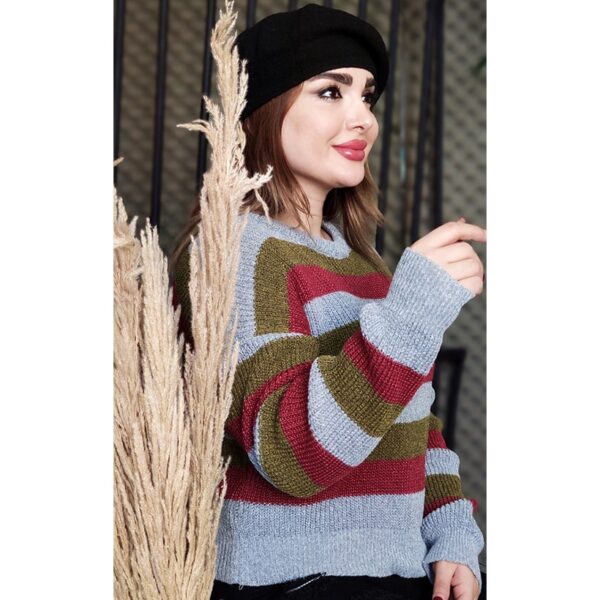 بلوز بافت کراپ راه راه - مانتو پاتریس رشت