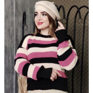 بلوز بافت کراپ راه راه - مانتو پاتریس رشت