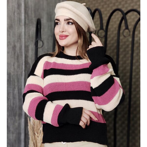 بلوز بافت کراپ راه راه - مانتو پاتریس رشت