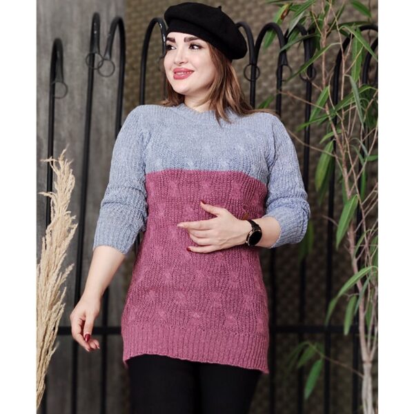 تونیک بافت دو رنگ - مانتو پاتریس رشت