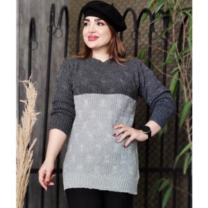 تونیک بافت دو رنگ - مانتو پاتریس رشت