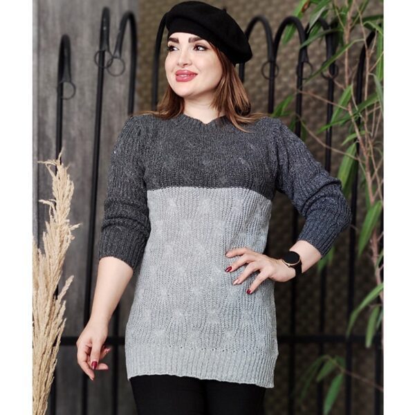 تونیک بافت دو رنگ - مانتو پاتریس رشت