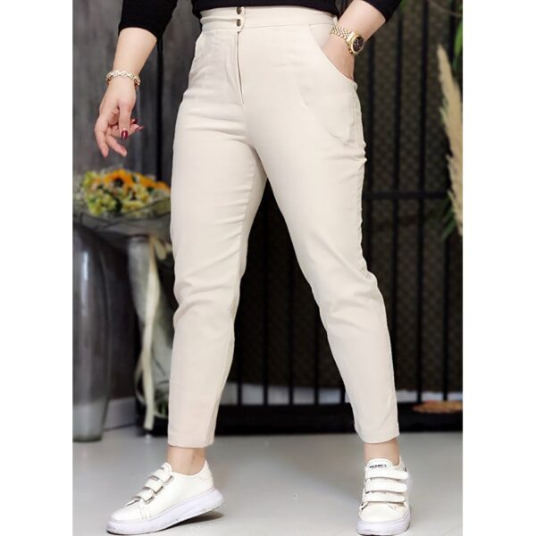 شلوار مام فیت کمر دکمه - مانتو پاتریس رشت