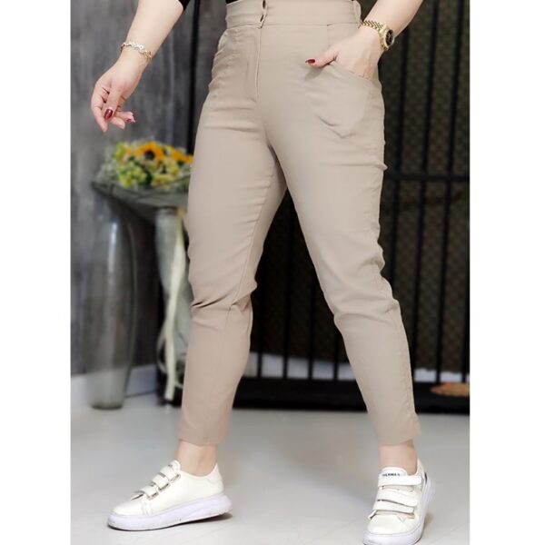 شلوار مام فیت کمر دکمه - مانتو پاتریس رشت