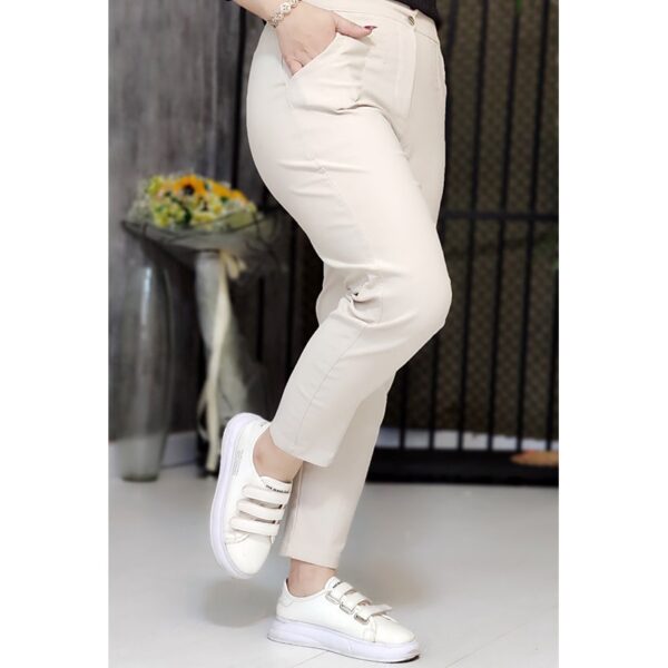 شلوار مام فیت کمر دکمه - مانتو پاتریس رشت