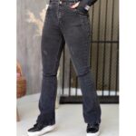 شلوار جین بوت کات ذغالی - مانتو پاتریس رشت