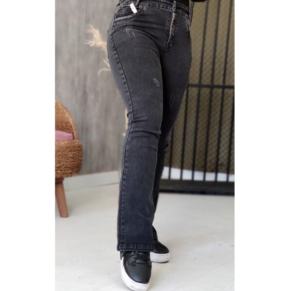 شلوار جین بوت کات ذغالی - مانتو پاتریس رشت